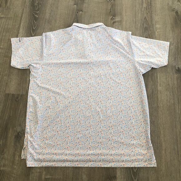 Peter Millar Summer Comfort Mens White Cocktail Short Sleeve Polo Golf Size XXL - Picture 7 of 10